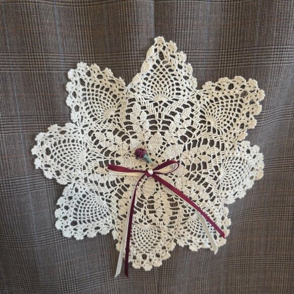 Vintage Boho Blazer Jacket Embellished 80's plaid Cottagecore Fits Womens S/M - Picture 8 of 11